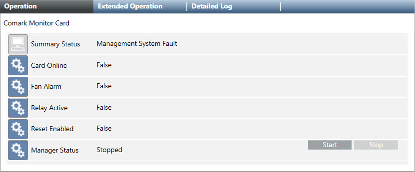 Start/Stop Commands for Comark Card Driver