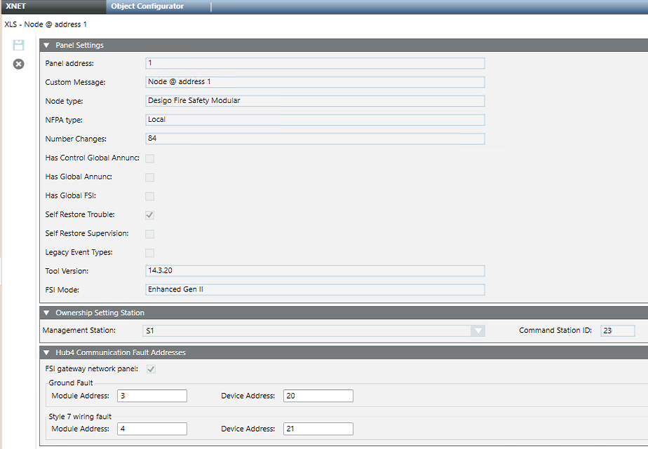 XNET Panel Configuration