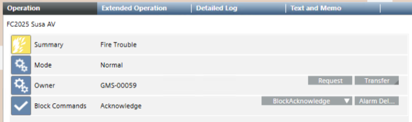 Owner Commands in the Operation Tab