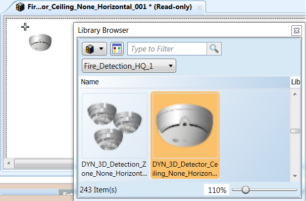 Selection of a Fire Symbol
